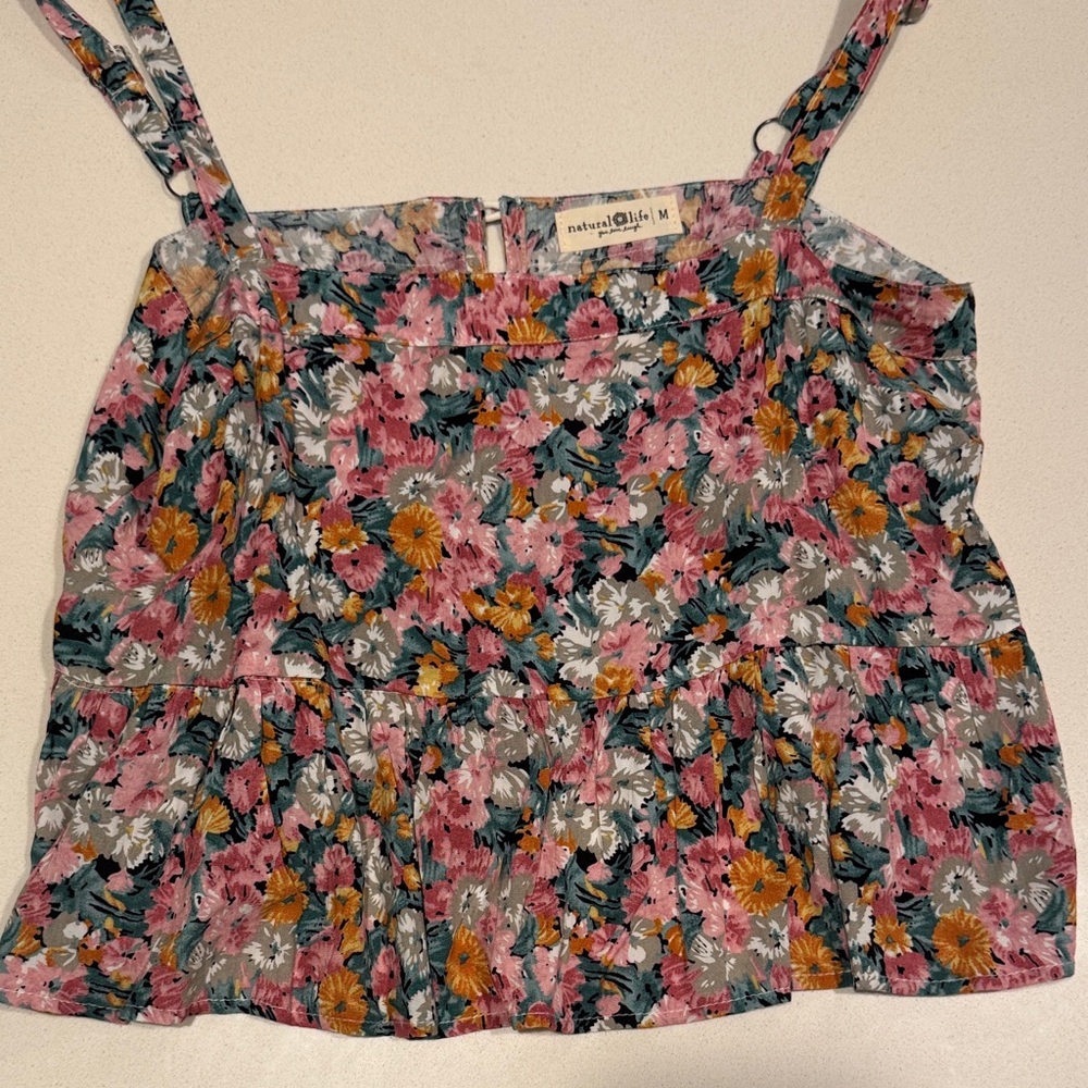 NATURAL LIFE Floral Camisole in Pink, Orange, and Green